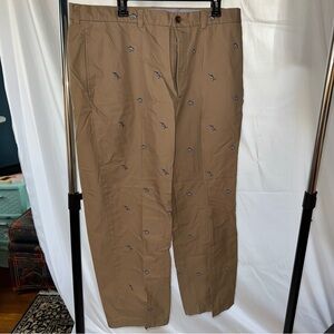 Brooks Brothers Khaki Go To Hell Chinos with marlin embroidery size 40x30